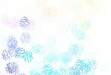 Fototapeta na wymiar Light Blue, Yellow vector pattern with spheres, lines.