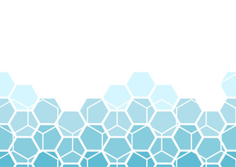 Abstract blue background with hexagon grid cell , geometric graphic design vector.