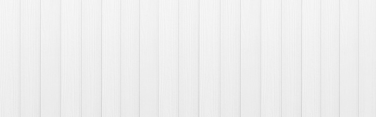 Panorama of Vintage white wooden fence texture and seamless background