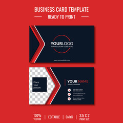 Creative and clean business card with photo