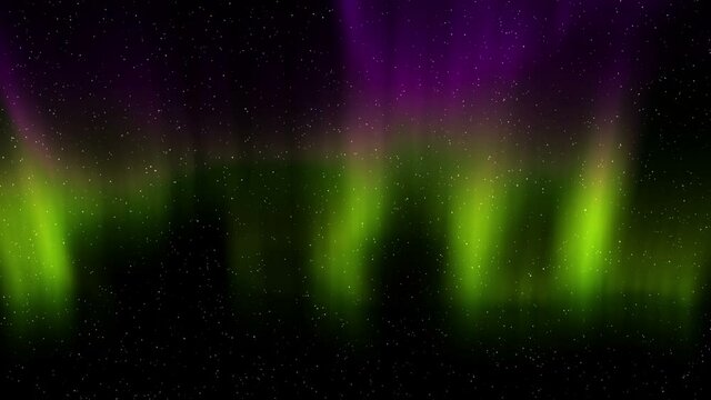 4k Northern Lights and Stars Sky