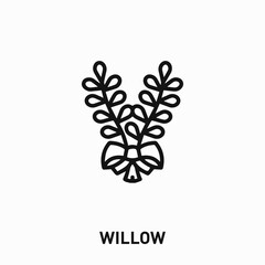 willow icon vector. willow sign symbol for your design	
