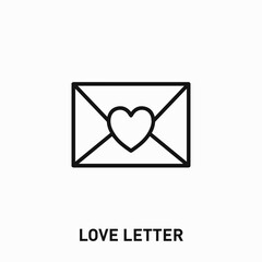 love letter icon vector. love letter sign symbol for your design	