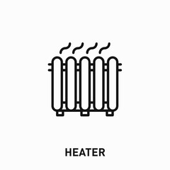 heater icon vector. radiator sign symbol for your design	
