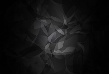 Dark Gray vector shining triangular layout.
