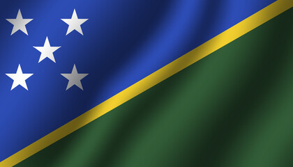solomon islands  national wavy flag vector illustration