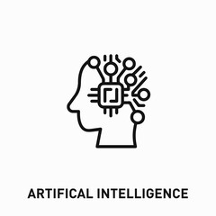 artificial intelligence icon vector. ai sign symbol for your design	
