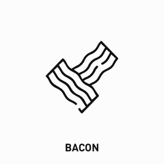 bacon icon vector. bacon sign symbol for your design	