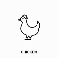 Fototapeta na wymiar chicken icon vector. bird sign symbol for your design 