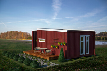 Design project of a smart cottage by the lake