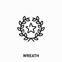 wreath icon vector. wreath sign symbol for your design	