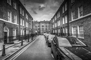 Urban landscape, a typical street in Islington district, London, England, United Kingdom, Europe