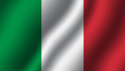 Obraz premium italy national wavy flag vector illustration