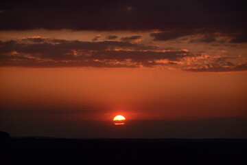 coucher de soleil rouge 