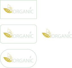 Organic, natural product logo or label. Element for design menu restaurant or cafe. 