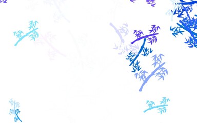 Light Pink, Blue vector abstract background with branches.