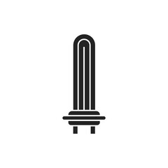 Water heating black glyph icon on white background. A heating element. Pictogram for web page, mobile app, promo. UI UX GUI design element