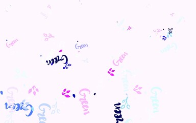 Obraz premium Light Multicolor vector doodle template with leaves, branches.