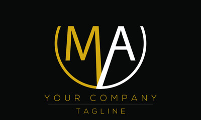 Letter MA Logo Design, Creative Modern Icon AM A M