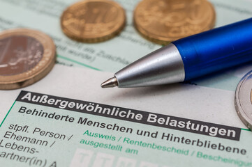 Finanzamt Steuererklärung einreichen (außergewöhnliche Belastungen)