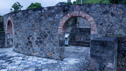 Ruins in Saint Pierre in Martinique