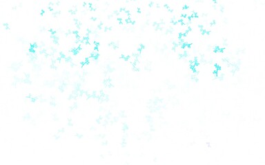 Light Blue, Green vector doodle pattern with branches.