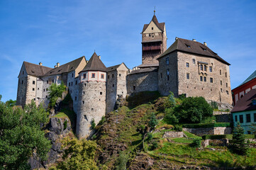 Fototapeta na wymiar old castle in the city of loket czechia