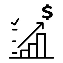 Growth curve icon