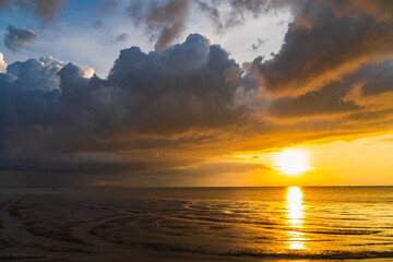 sunset over the sea