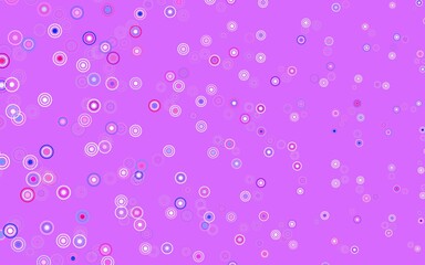 Light Pink vector template with circles.