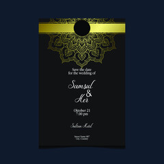 Mandala template with elegant, classic elements. Great for invitation, flyer, menu, brochure, background Premium Vector