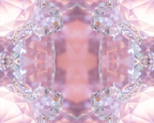 Background with crystal abstract shiny pink texture