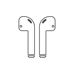 Earphones icon. Wireless symbol modern, simple, vector, icon for website design, mobile app, ui. Vector Illustration