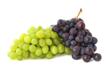 Bunches of grapes isolated on white background