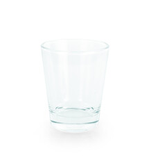 Empty glass isolated on a white background.