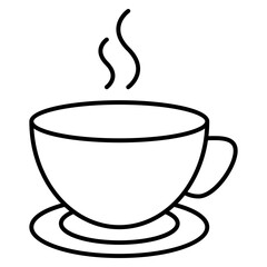 Hot drink in cup icon