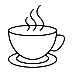 Hot drink in cup icon