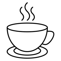 Hot drink in cup icon