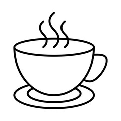 Hot drink in cup icon