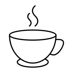 Hot drink in cup icon