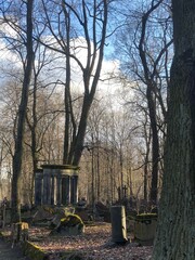 old cemetery in autumn
