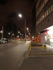 night traffic in the city