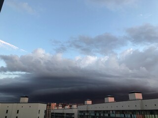 storm clouds in the city
