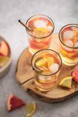 Thé glacé agrumes pamplemousse et citron