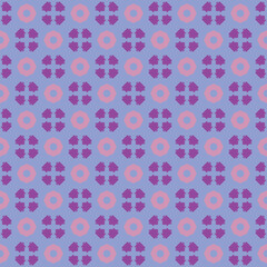 Vector seamless pattern texture background with geometric shapes, colored in pink, blue, violet, purple colors.