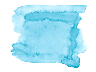 Sea blue watercolor isolated spots. Watercolor background for design.