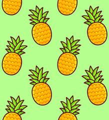 Cartoon pineapple pattern