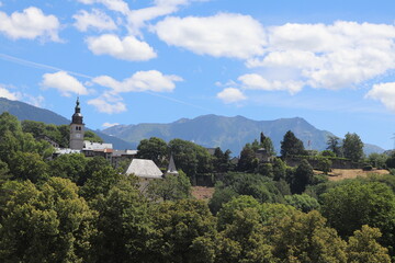 Vue d'ensemble de Conflans, cité médiévale d'Albertville, ville d'Albertville, département Savoie, France