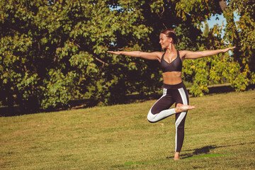 girl doing yoga and sports