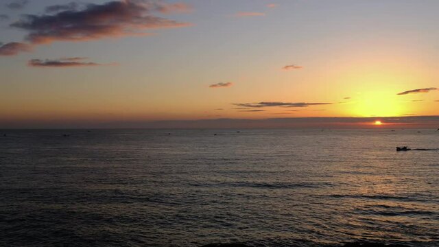 Beautiful sunrise on the sea.